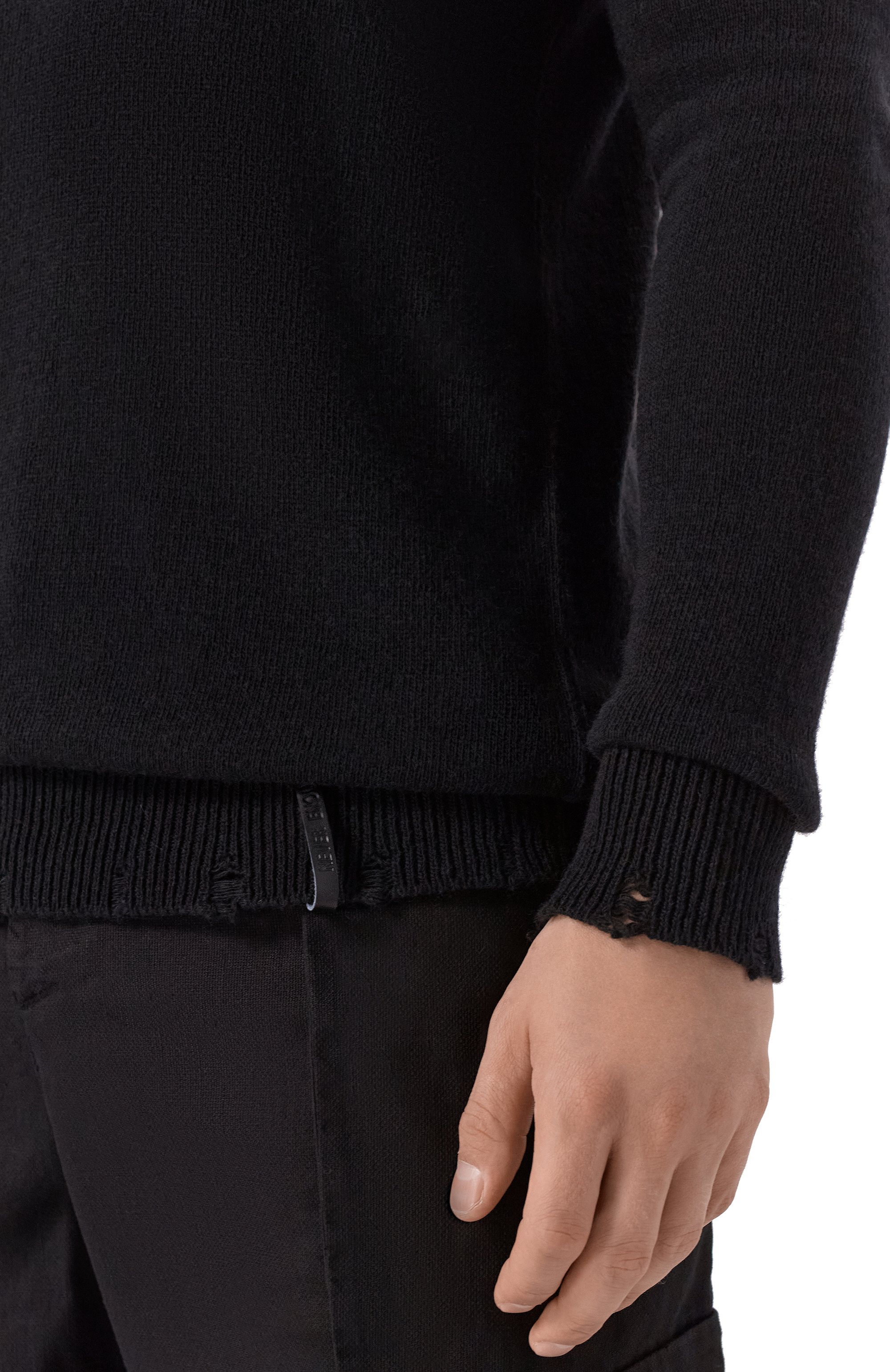 Джемпер из шерсти и вискозы NEVER ENOUGH черного цвета по цене 32800 руб., арт. MKN080, фото 5 Джемпер из шерсти и вискозы NEVER ENOUGH, арт. MKN080, фото 5