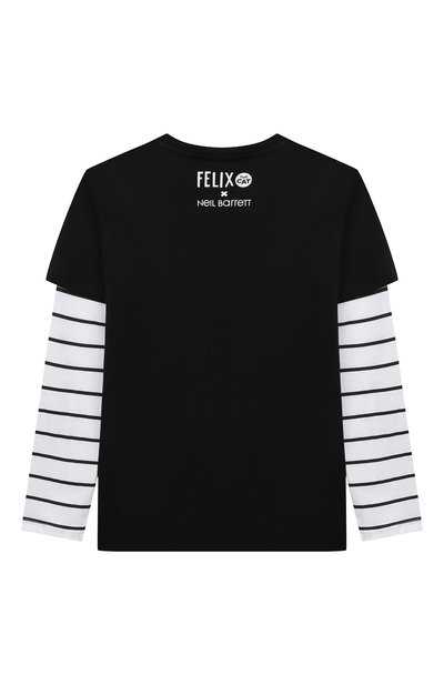 Хлопковый лонгслив NEIL BARRETT KIDS, арт. 031224, фото 2