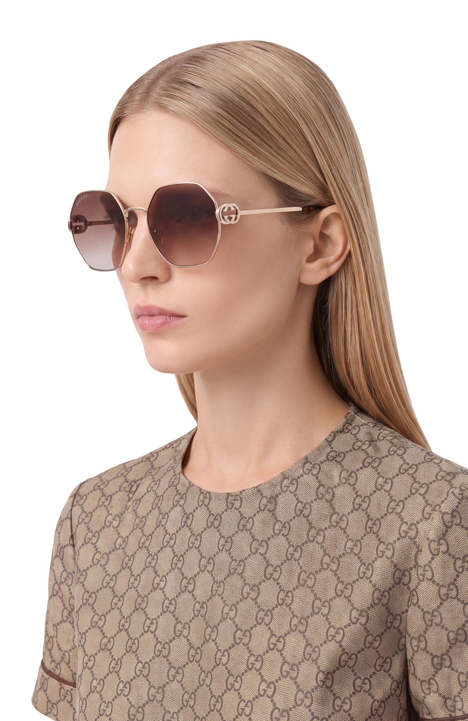 Солнцезащитные очки GUCCI коричневого цвета по цене 49950 руб., арт. GG2046S 003, фото 2 Солнцезащитные очки GUCCI, арт. GG2046S 003, фото 2