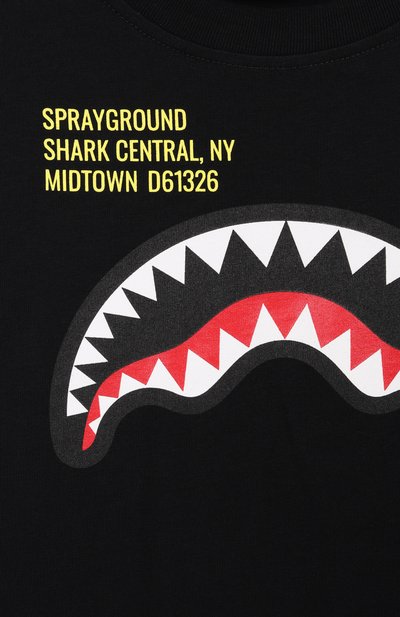 Хлопковая футболка SPRAYGROUND черного цвета по цене 8745 руб., арт. SPY1384BLK, фото 3 Хлопковая футболка SPRAYGROUND, арт. SPY1384BLK, фото 3