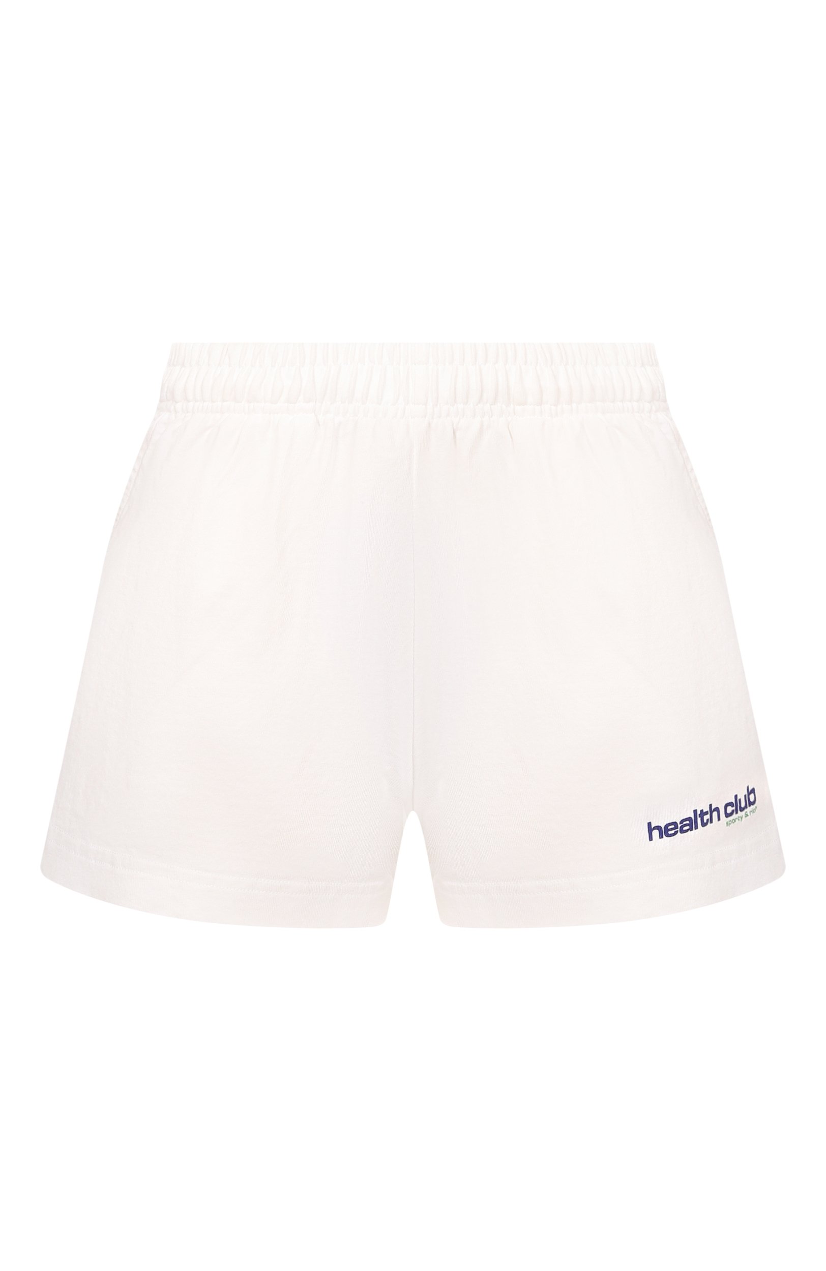 Хлопковые шорты SPORTY AND RICH белого цвета по цене 17150 руб., арт. SH07573183WH01, фото 1 Хлопковые шорты SPORTY AND RICH, арт. SH07573183WH01, фото 1