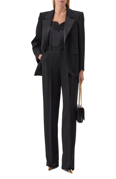 Шерстяные брюки SAINT LAURENT, арт. 796875/Y7E63, фото 2