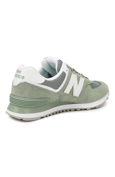 Замшевые кроссовки 574 NEW BALANCE, арт. WL574OAD/B, фото 4
