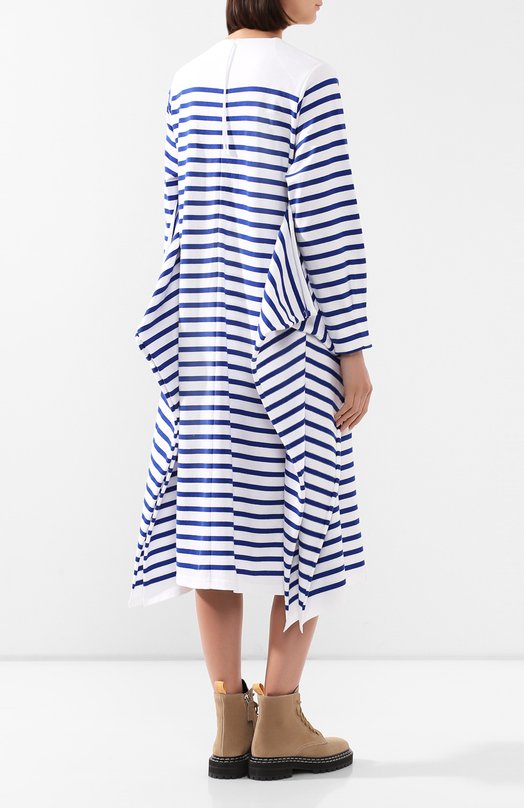 Хлопковое платье HYKE Чёрный, белый, фото 4