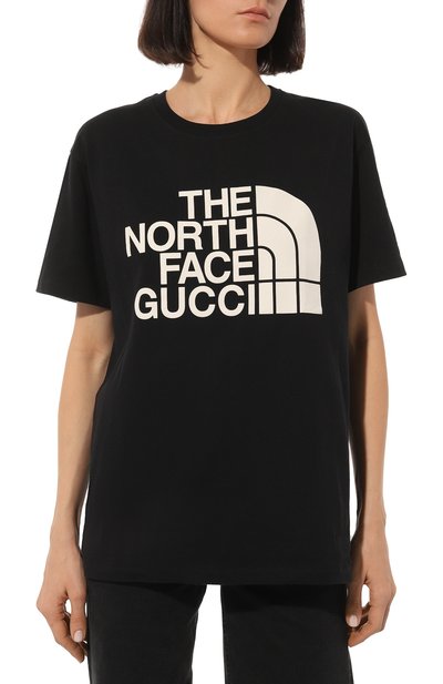Хлопковая футболка the north face x gucci GUCCI, арт. 615044 XJDBZ, фото 3