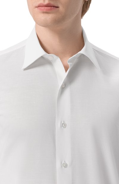 Рубашка из хлопка и льна FINAMORE 1925, арт. NAP0LI 1 R0DI Z L/C0102, фото 5