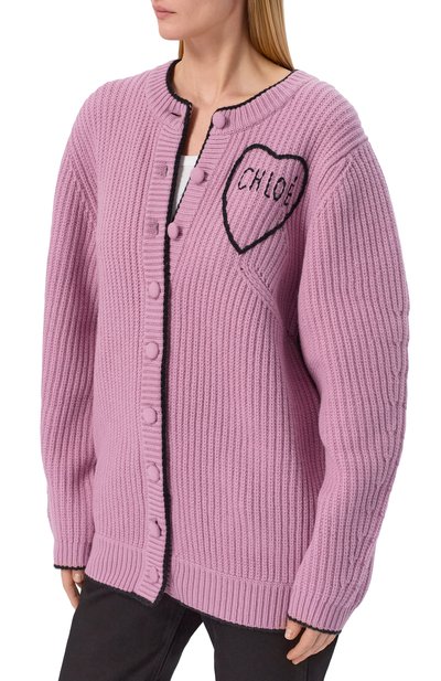 Кардиган из шерсти и кашемира CHLOÉ, арт. CH26SMC06710, фото 3