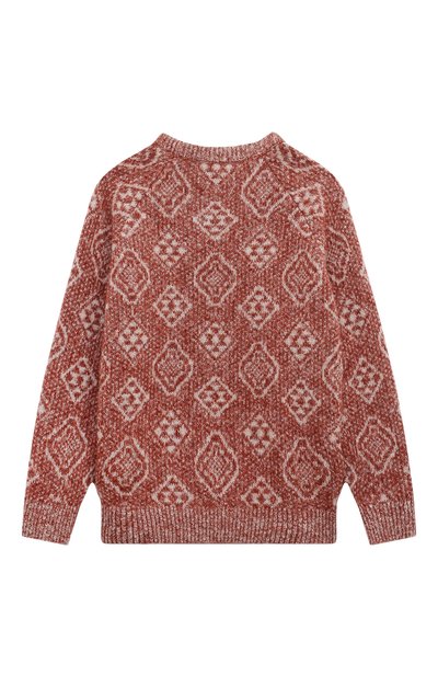 Свитер из шерсти и хлопка BRUNELLO CUCINELLI бордового цвета по цене 76050 руб., арт. BS0M74200B, фото 2 Свитер из шерсти и хлопка BRUNELLO CUCINELLI, арт. BS0M74200B, фото 2