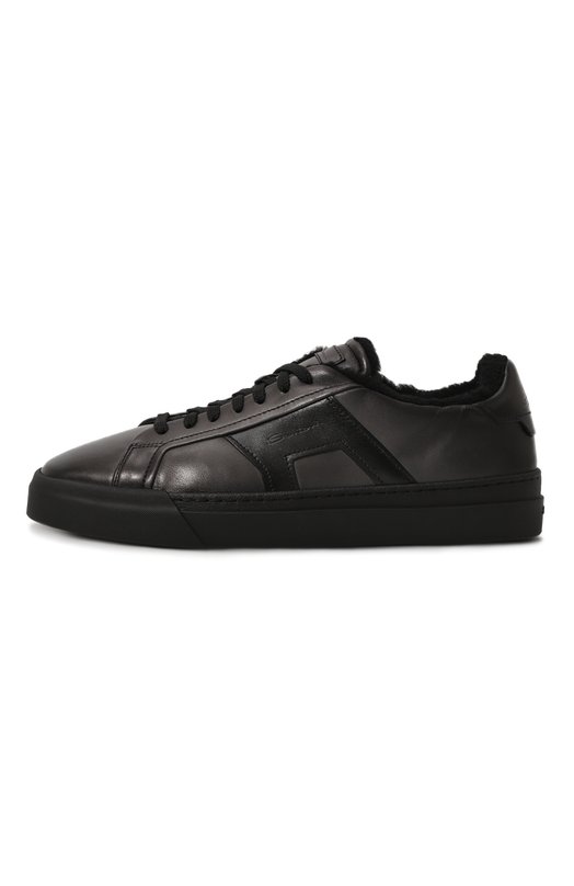 Кожаные кеды Gloria Santoni MBGT21779NE0PSS5G62 Серый  MBGT21779NE0PSS5G62 Фото 4