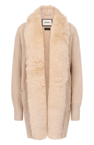 Женский кардиган с меховой отделкой MAX AND MOI, арт. H25GE0RGIA