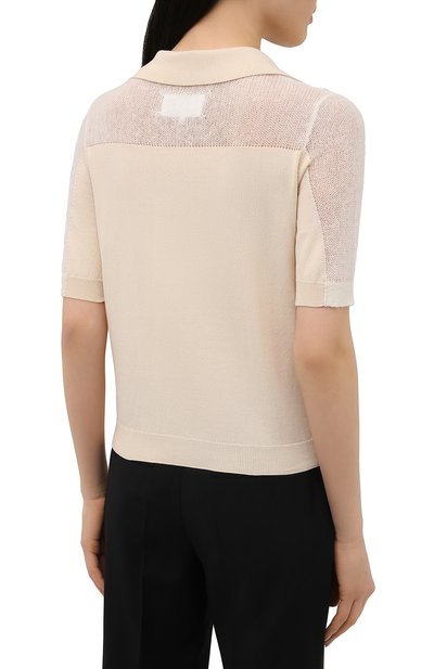 Хлопковый топ MAISON MARGIELA бежевого цвета по цене 47400 руб., арт. S51GL0031/S17676, фото 4 Хлопковый топ MAISON MARGIELA, арт. S51GL0031/S17676, фото 4