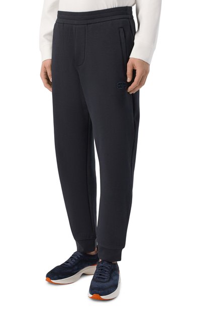 Хлопковые джоггеры EMPORIO ARMANI темно-синего цвета по цене 28650 руб., арт. EM004539/AF10013, фото 3 Хлопковые джоггеры EMPORIO ARMANI, арт. EM004539/AF10013, фото 3