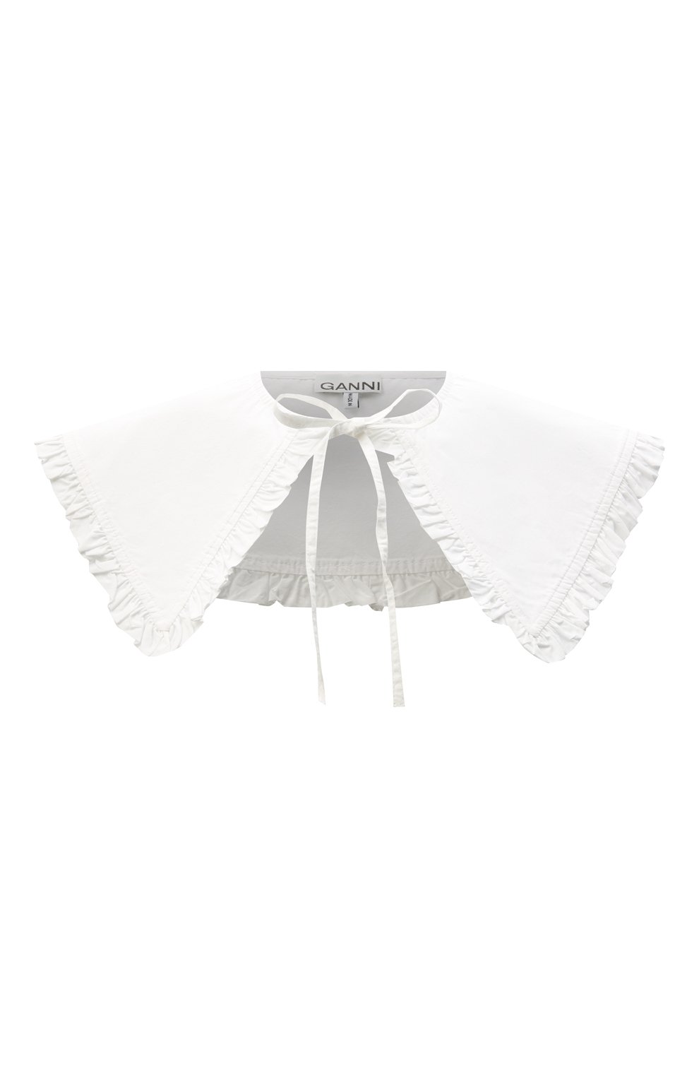 Хлопковый воротник GANNI белого цвета по цене 5185 руб., арт. A3188, фото 1 Хлопковый воротник GANNI, арт. A3188, фото 1