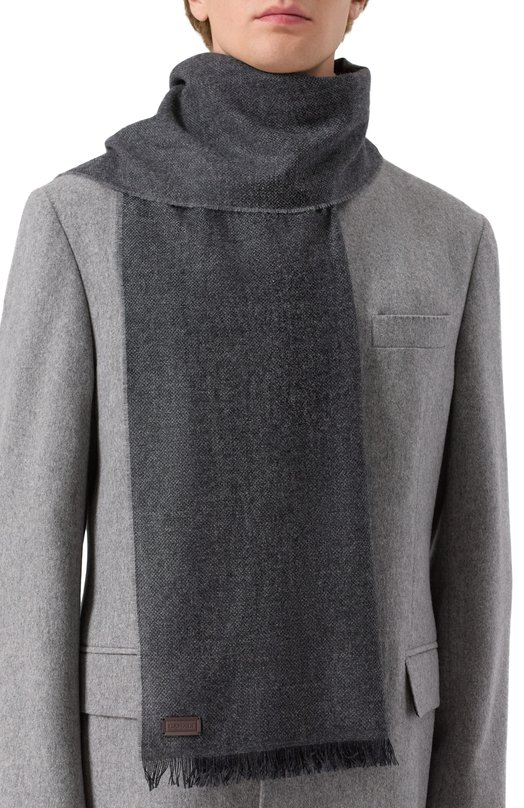 Кашемировый шарф Canali 06/TF00314 Серый  06/TF00314 Фото 2