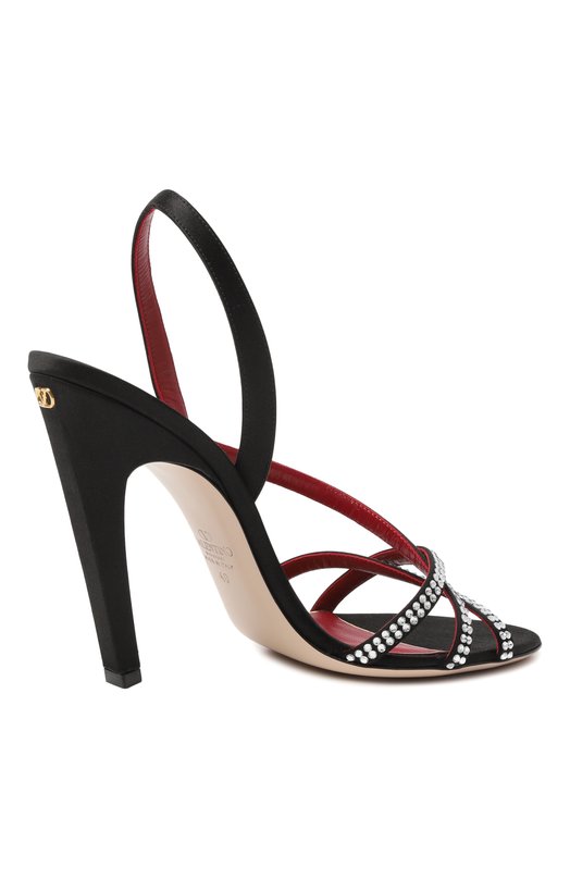 Текстильные босоножки Dans le Foyer 105 Valentino 7W0S0MY8/UMT Чёрный  7W0S0MY8/UMT Фото 5