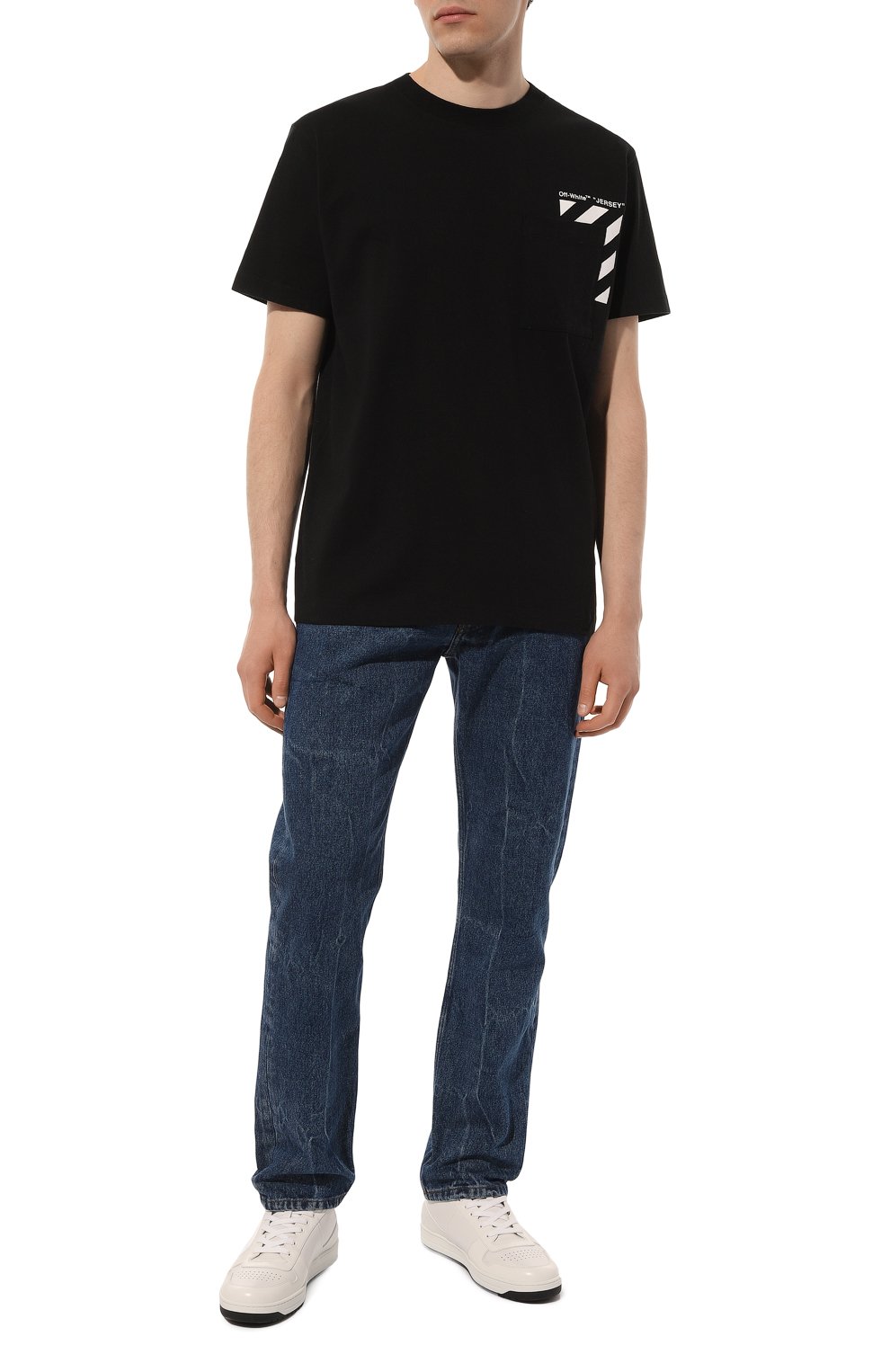 Хлопковая футболка OFF-WHITE, арт. 0MAA128C99JER0011001, фото 2