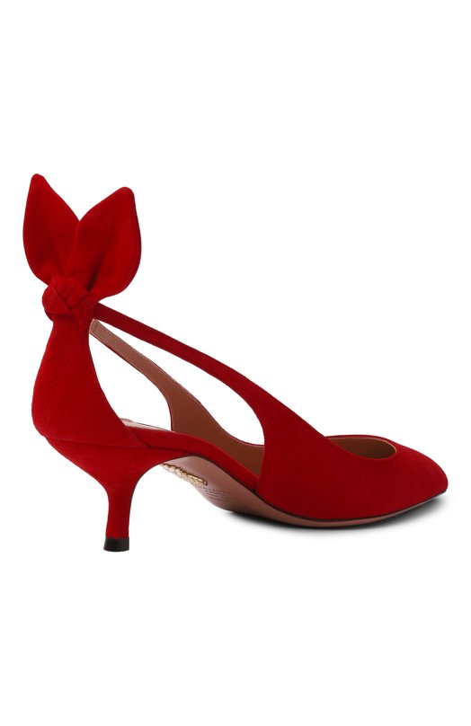 Замшевые туфли Bow Tie 50 Aquazzura DENMIDP2-SUE-F00 Красный  DENMIDP2-SUE-F00 Фото 5