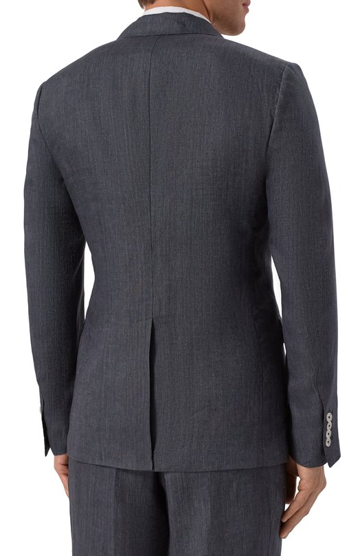Льняной пиджак Dolce & Gabbana G2QS7T/FU4MF Серый  G2QS7T/FU4MF Фото 6