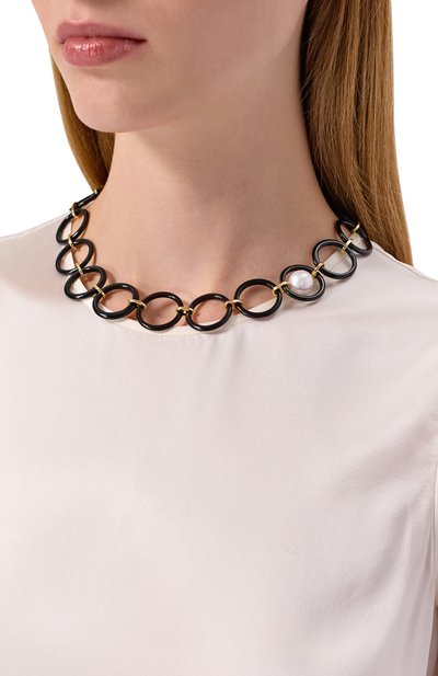 Колье VIEN черного цвета по цене 32900 руб., арт. 2526-347, фото 2 Колье VIEN, арт. 2526-347, фото 2