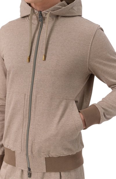 Хлопковая толстовка CAPOBIANCO темно-бежевого цвета по цене 82800 руб., арт. 18M402.FE00., фото 5 Хлопковая толстовка CAPOBIANCO, арт. 18M402.FE00., фото 5