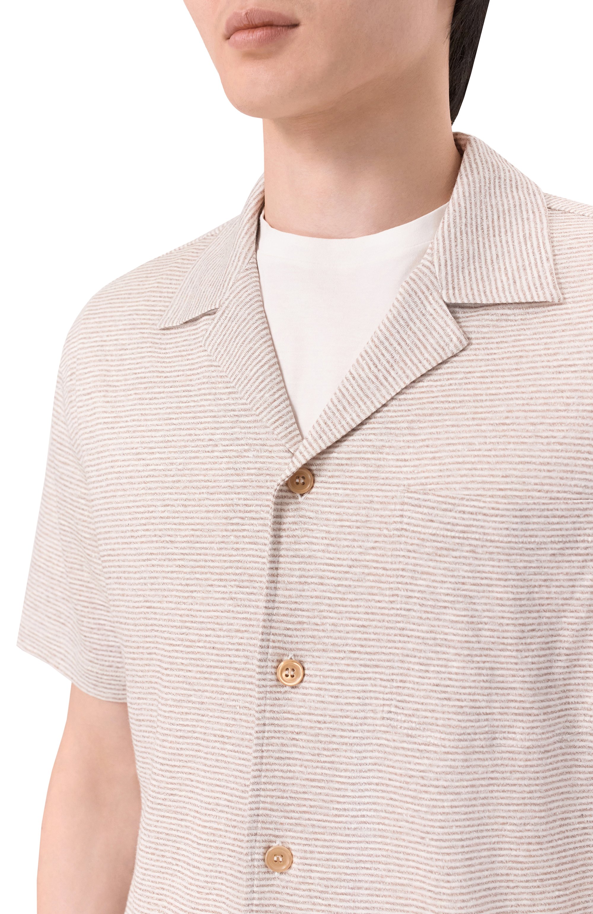 Рубашка изо льна и хлопка BRIONI, арт. UJPF0L/PD604, фото 5