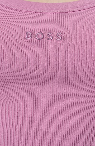 Хлопковая майка BOSS розового цвета по цене 5995 руб., арт. 50504245, фото 5 Хлопковая майка BOSS, арт. 50504245, фото 5