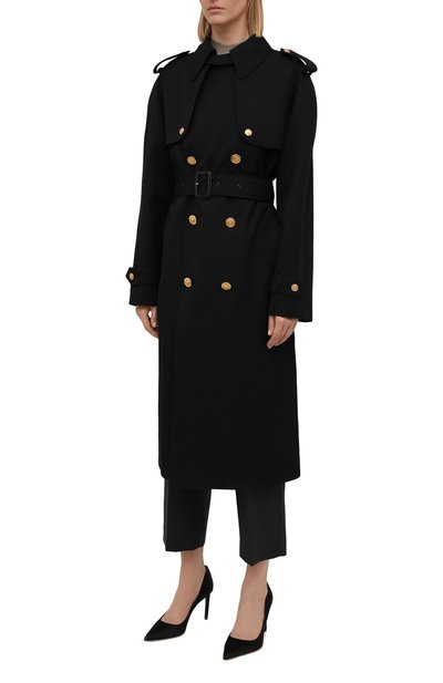 Тренч из шерсти и хлопка CELINE, арт. 2M648927C, фото 3
