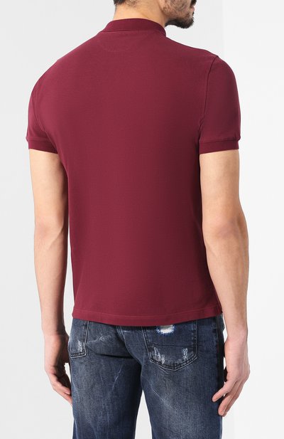 Хлопковое поло BRUNELLO CUCINELLI бордового цвета по цене 45600 руб., арт. M0T638307, фото 4 Хлопковое поло BRUNELLO CUCINELLI, арт. M0T638307, фото 4