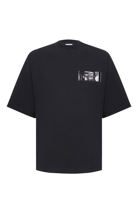 Хлопковая футболка VETEMENTS ME76TR148B/1200 LIGHT JERSEY Чёрный ME76TR148B/1200 LIGHT JERSEY