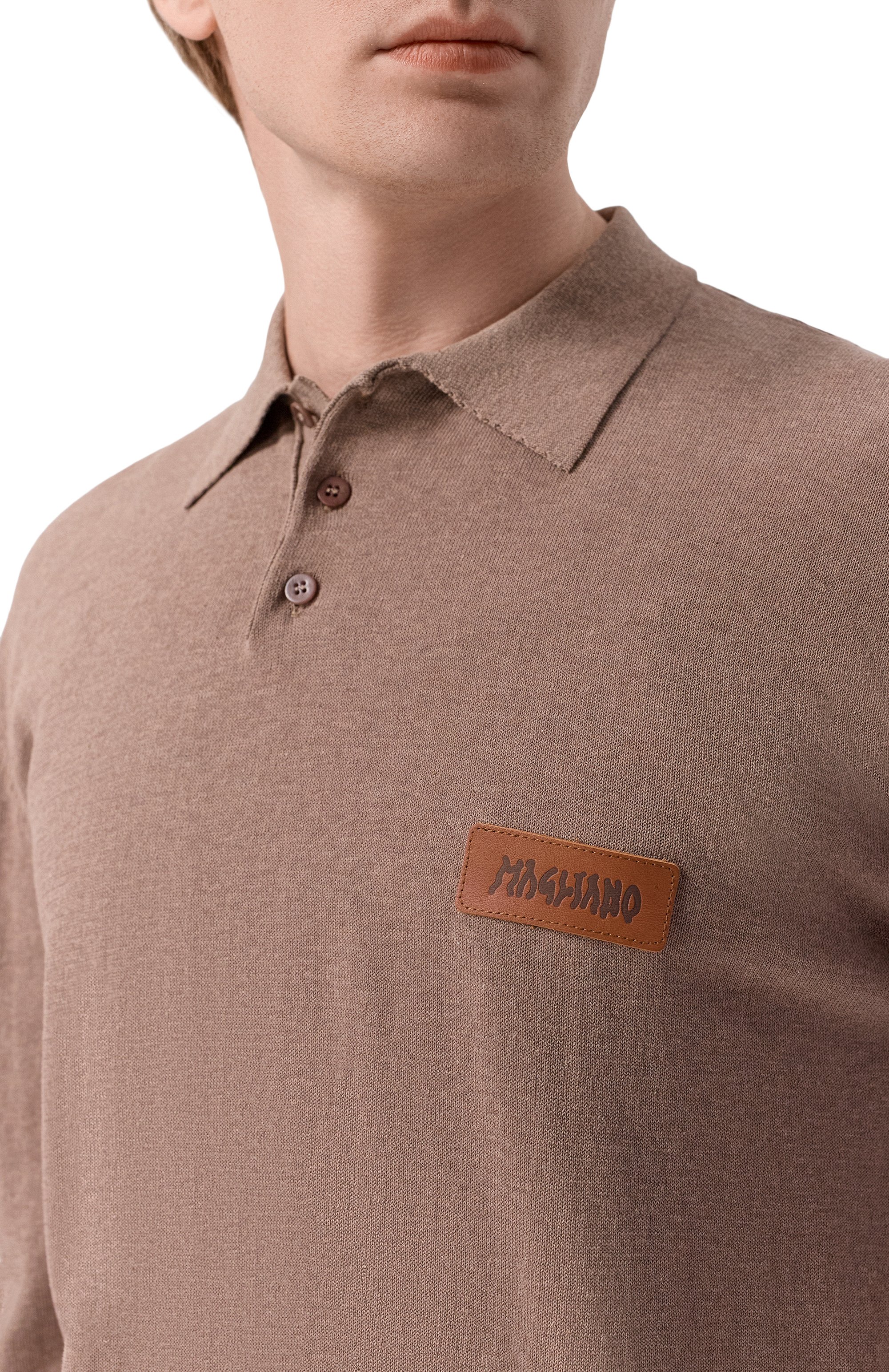 Хлопковое поло MAGLIANO бежевого цвета по цене 86250 руб., арт. MGSS26P001180, фото 5 Хлопковое поло MAGLIANO, арт. MGSS26P001180, фото 5