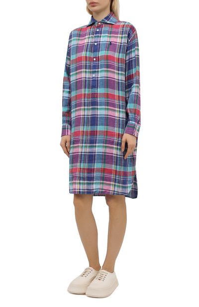 Льняное платье POLO RALPH LAUREN разноцветного цвета по цене 26250 руб., арт. 211838197, фото 3 Льняное платье POLO RALPH LAUREN, арт. 211838197, фото 3