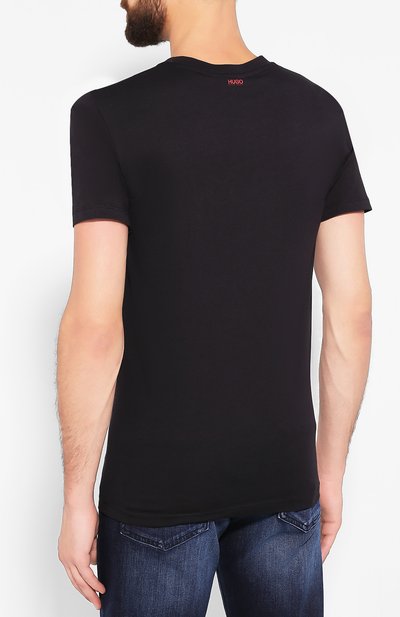 Хлопковая футболка HUGO, арт. 50416621, фото 4