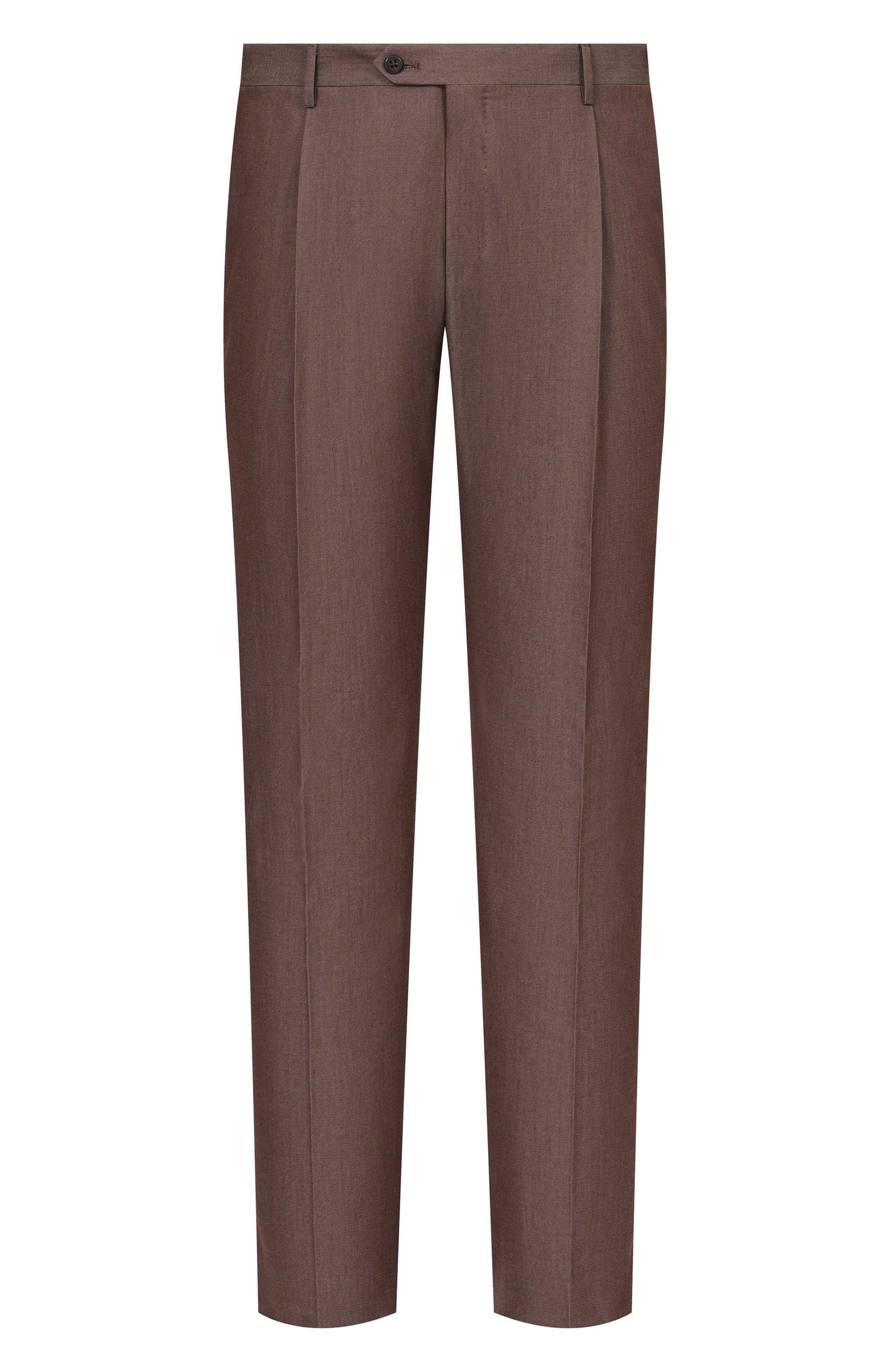 Брюки из хлопка и кашемира CORNELIANI темно-коричневого цвета по цене 57650 руб., арт. 275B03/2714103, фото 1 Брюки из хлопка и кашемира CORNELIANI, арт. 275B03/2714103, фото 1