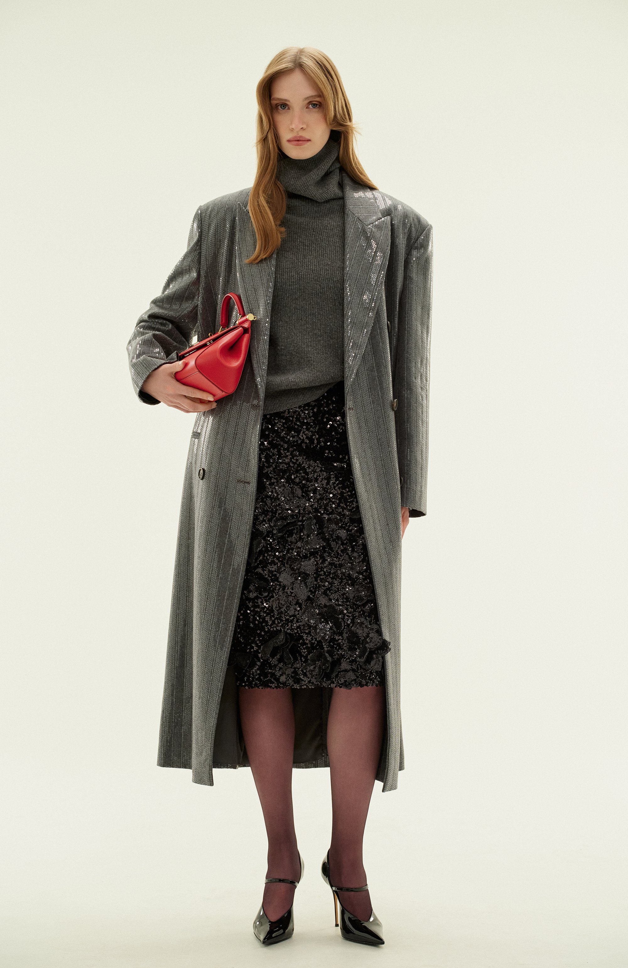 Шерстяное пальто с отделкой пайетками BRUNELLO CUCINELLI, арт. ME2089827, фото 7