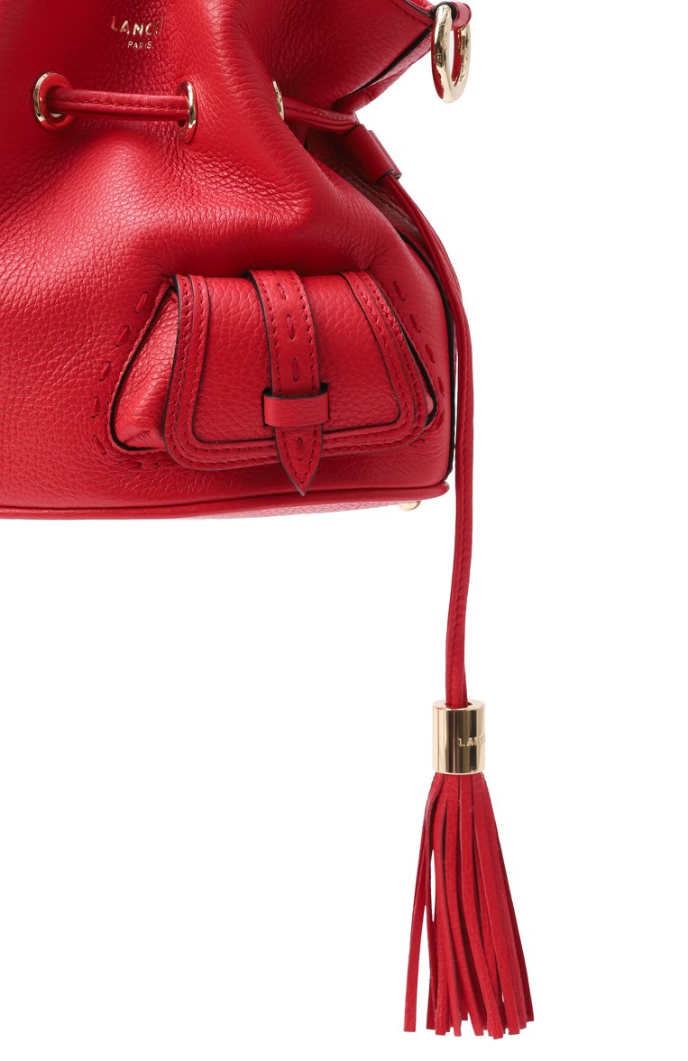 Женская сумка premier flirt small LANCEL красного цвета, арт. A10109 | Фото 3 (Автоматизация состава: Проставлено; Материал: Натуральная кожа; Ремень/цепочка: На ремешке; Автоматизация ТО: Проставлено; Размер: small)