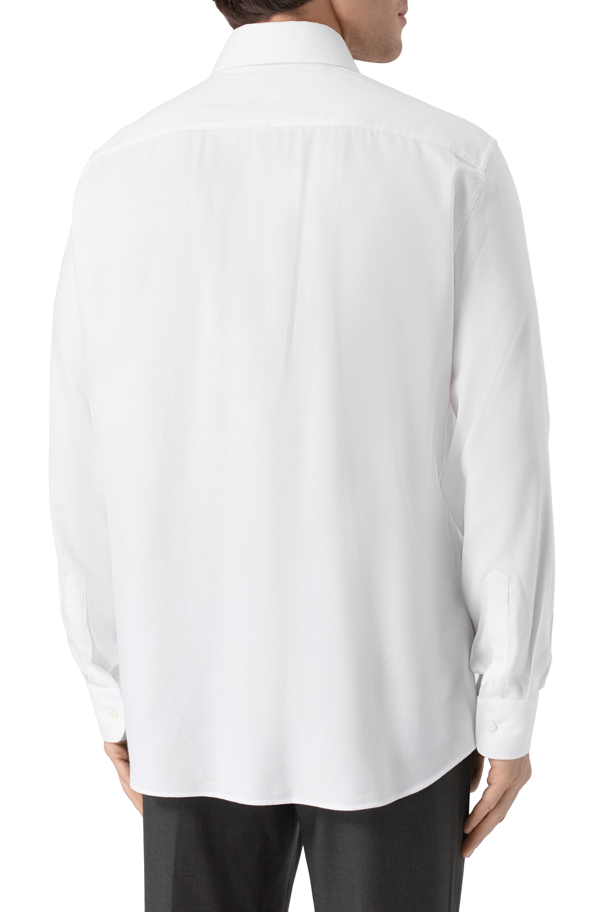 Рубашка из хлопка и лиоцелла BRUNELLO CUCINELLI белого цвета по цене 55500 руб., арт. MY6370627, фото 4 Рубашка из хлопка и лиоцелла BRUNELLO CUCINELLI, арт. MY6370627, фото 4