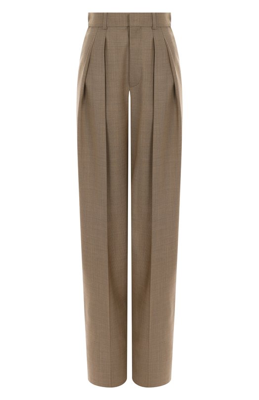 Шерстяные брюки Saint Laurent 824389/Y1I25 Бежевый 824389/Y1I25