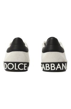 Мужские кожаные кеды portofino DOLCE & GABBANA белого цвета, арт. CS2203/AM779 | Фото 7 (Материал сплава: Проставлено; Материал внутренний: Натуральная кожа, Текстиль; Драгоценные камни: Проставлено; Подошва: Плоская; Стили: Классический; Материал внешний: Натуральная кожа; Кросс-КТ: Низкие; Материал утеплителя: Без утеплителя)
