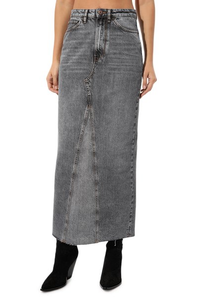 Джинсовая юбка 3X1 серого цвета по цене 35150 руб., арт. 31-WS2003-DR0134/BR0NX, фото 3 Джинсовая юбка 3X1, арт. 31-WS2003-DR0134/BR0NX, фото 3