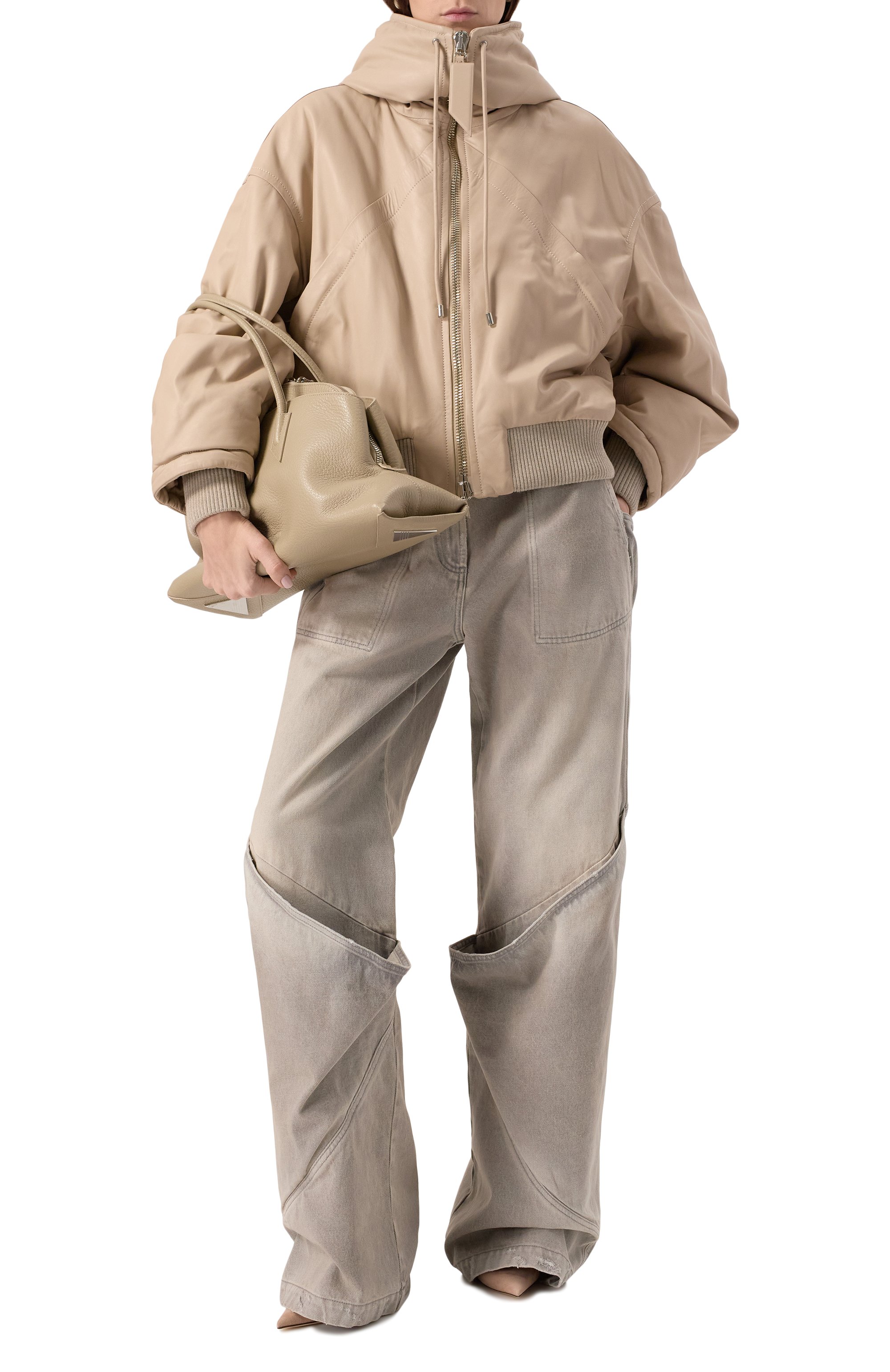 Сумка la passeggiata medium THE ATTICO светло-бежевого цвета по цене 199500 руб., арт. 250WAH00054/LBT117AA, фото 7 Сумка la passeggiata medium THE ATTICO, арт. 250WAH00054/LBT117AA, фото 7