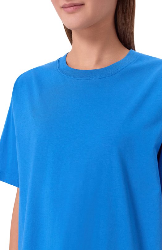 Хлопковая футболка Dries Van Noten 131100/3600 Синий  131100/3600 Фото 5