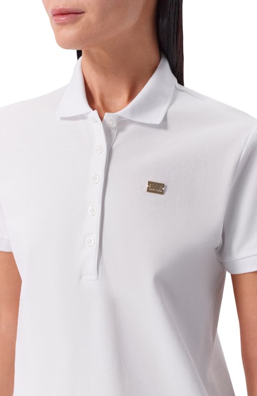 Хлопковое поло EA7 7W000030/AF12450 Белый  7W000030/AF12450 Фото 5