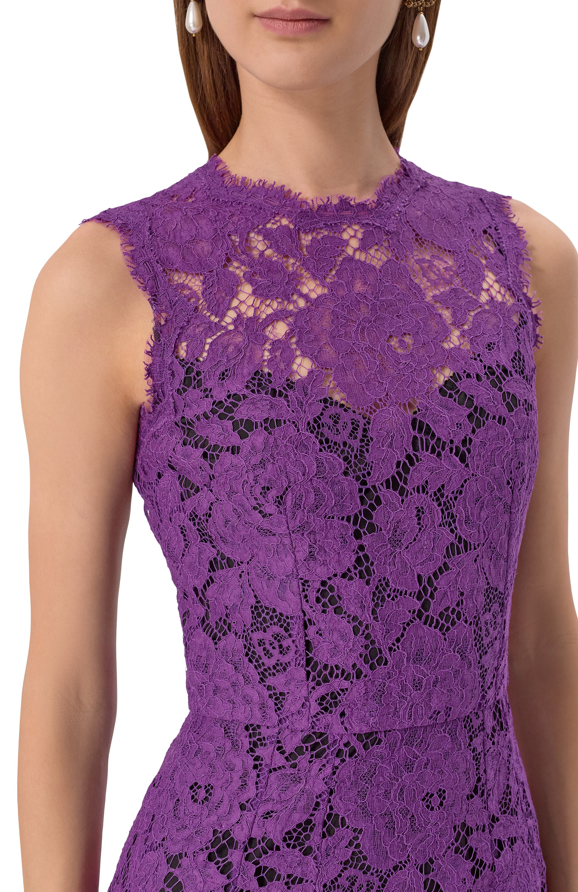 Платье из вискозы и хлопка DOLCE & GABBANA, арт. F6H0ZT/HLM7L, фото 5