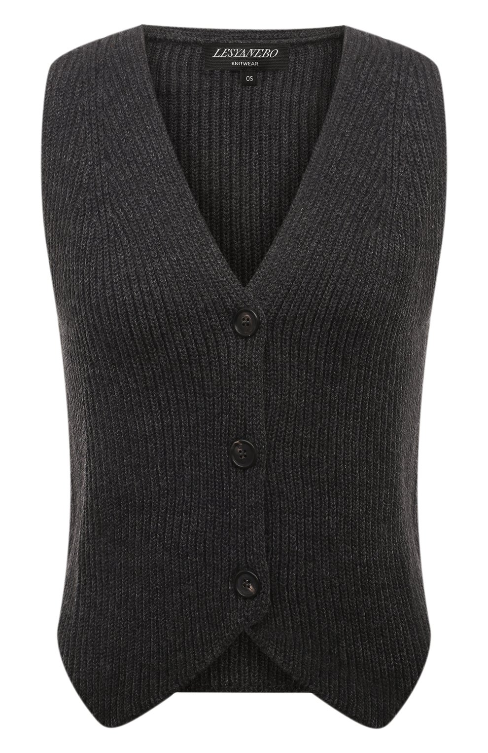 Жилет LESYANEBO серого цвета по цене 9400 руб., арт. ICONIC/KNIT008, фото 1 Жилет LESYANEBO, арт. ICONIC/KNIT008, фото 1