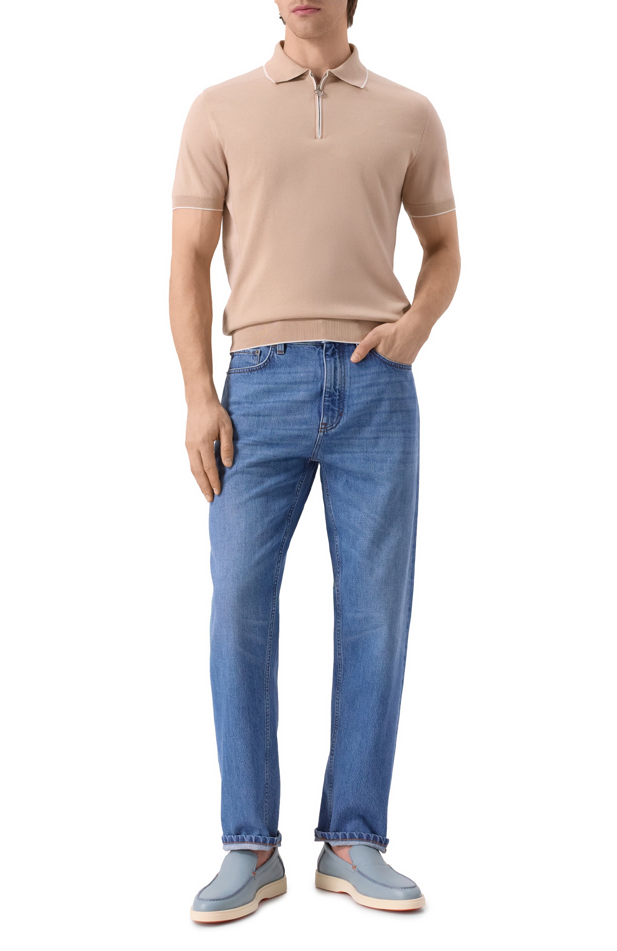 Поло из хлопка и шелка STEFANO RICCI, арт. K616580P31/R25104, фото 2