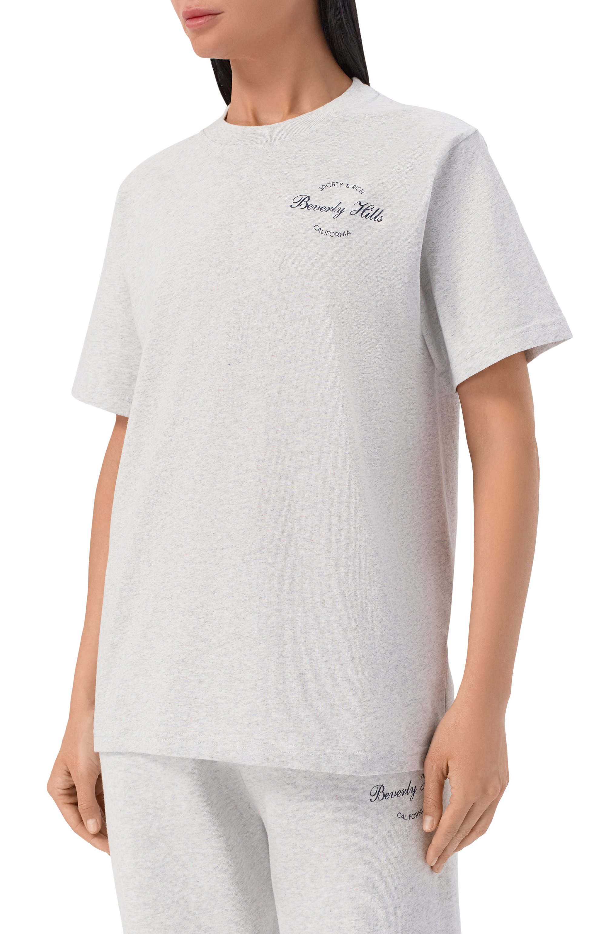 Хлопковая футболка SPORTY AND RICH, арт. T011976257GY03, фото 3