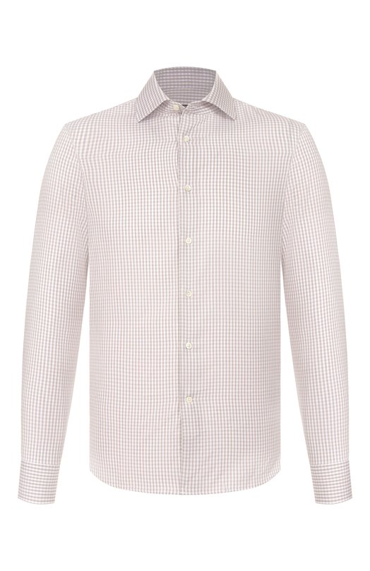 Хлопковая рубашка Canali CCLX098/GD03717 Бежевый CCLX098/GD03717