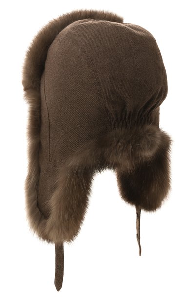 Утепленная шапка-ушанка star с отделкой из соболя BLACK SABLE, арт. BS-24001MG, фото 3