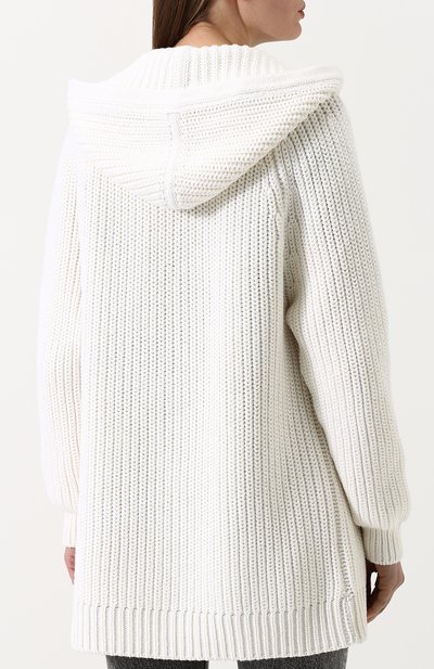 Кардиган из смеси шерсти и хлопка с капюшоном MICHAEL KORS COLLECTION, арт. KRK/664AKK979, фото 4