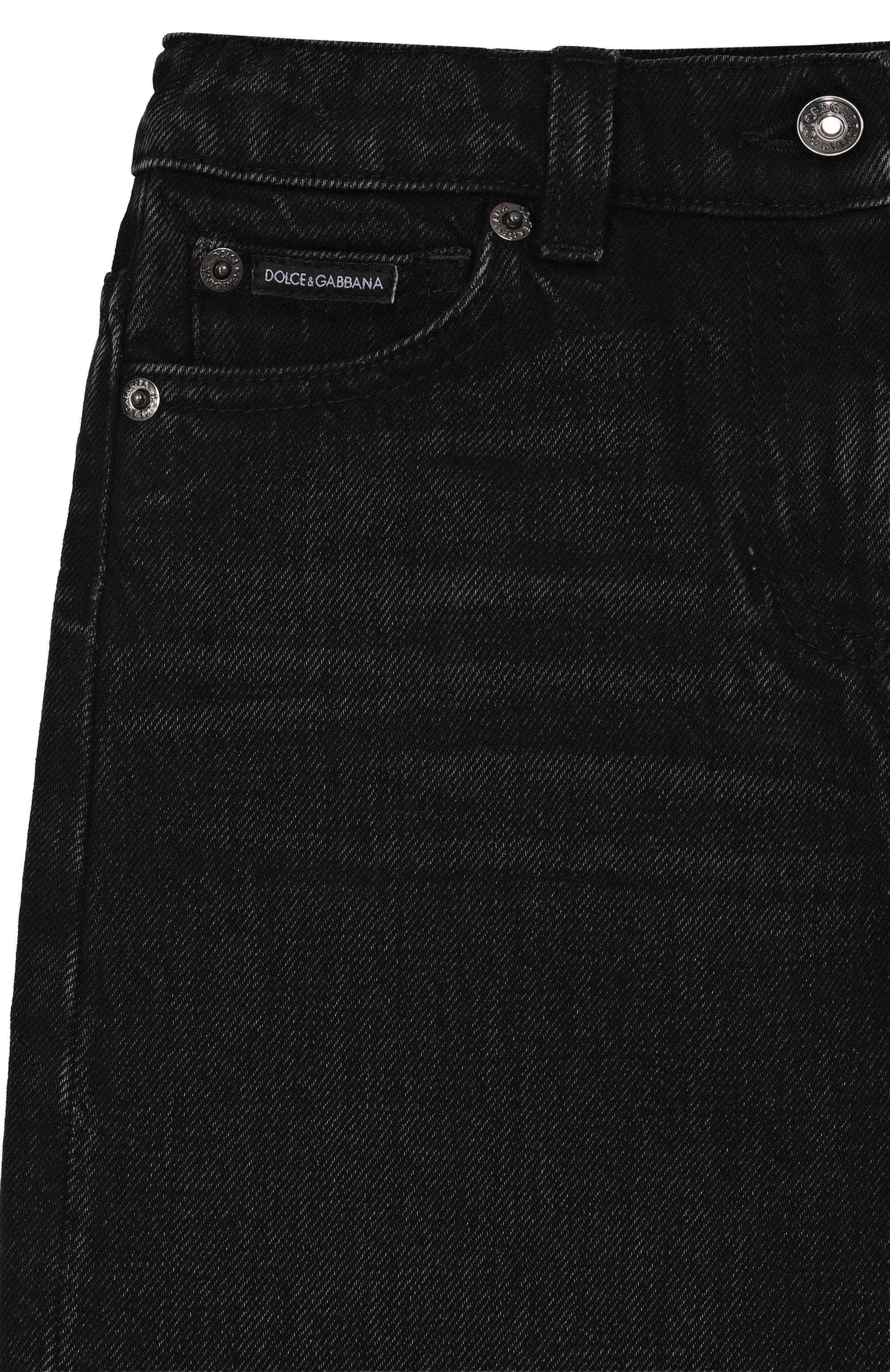 Джинсы DOLCE & GABBANA черного цвета по цене 53850 руб., арт. L52F99/LDD67_001, фото 3 Джинсы DOLCE & GABBANA, арт. L52F99/LDD67_001, фото 3
